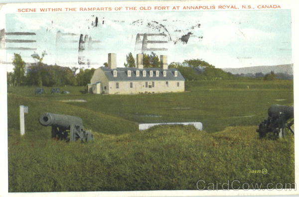 Scene Within The Ramparts Of The Old Fort At Annapolis Royal NS Canada