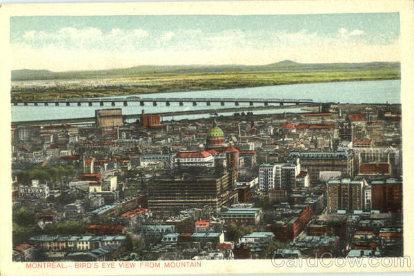 Bird's Eye View From Mountain Montreal PQ Canada Quebec