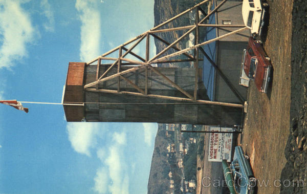 A Close-Up Of Mine Shaft At Big Nickel Monument Sudbury Canada