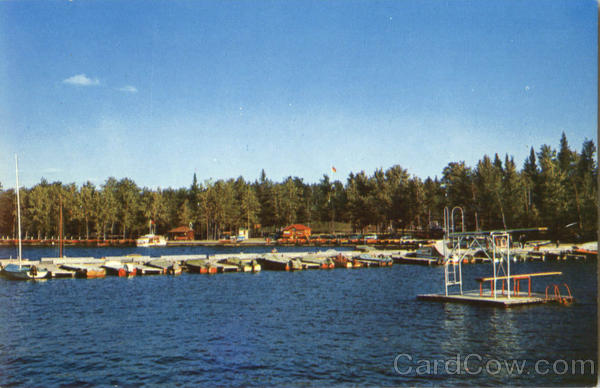 The Swimming And Dock Area At Waskesiu Lake, Prince Albert National Park Canada