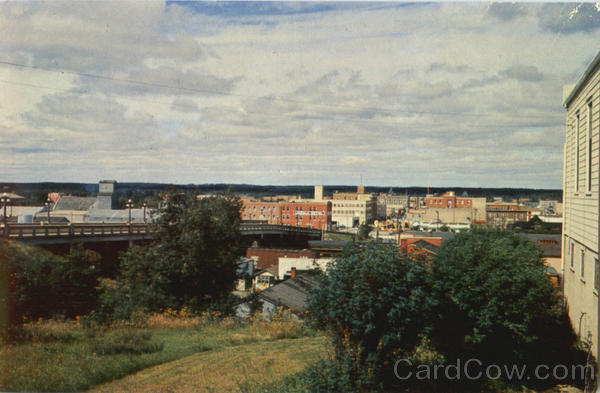 The Viaduct And Business Area In Prince Albert SK Canada
