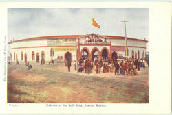 Exterior Of The Bull Ring Juarez, Mexico Postcard Postcard