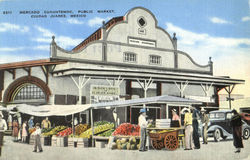 Mercado Cuauhtemoc Public Market Postcard
