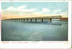 Victoria Jubilee Bridge Montreal, PQ Canada Quebec Postcard Postcard