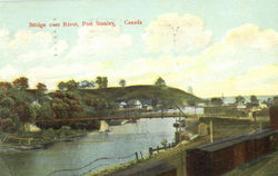 Bridge Over River Postcard