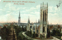 Metropolitan Church And St. Michael's Cathedral Toronto, ON Canada Ontario Postcard Postcard
