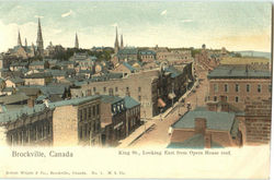 King Street Looking East From Opera House Roof Brockville, ON Canada Ontario Postcard Postcard
