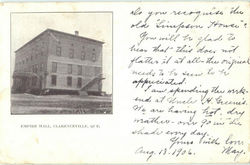 Empire Hall Clarenceville, PQ Canada Quebec Postcard Postcard