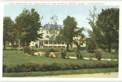 I Am Spending My Vacation At The Myrtle Hotel Postcard