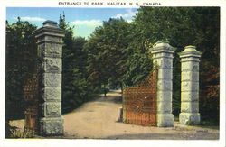 Entrance To Park Halifax, NS Canada Nova Scotia Postcard Postcard