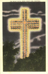 The Mount Royal Cross Montreal, PQ Canada Quebec Postcard Postcard