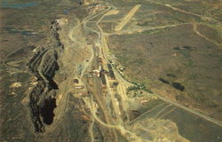 Aerial View Of Frood Open Pit Postcard