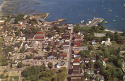 Aerial View Of Bar Harbor And Frenchman's Bay Postcard