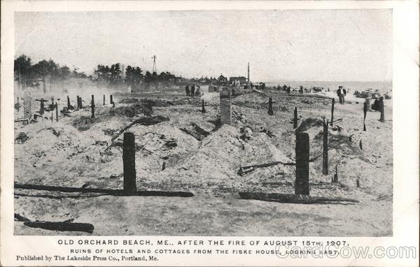 Old Orchard Beach, Me. After the Fire of August 15th 1907 Maine