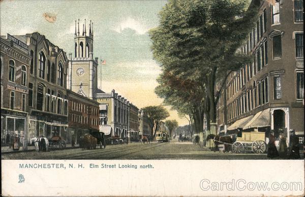 Elm Street Looking North Manchester New Hampshire