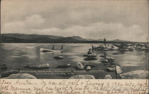 Bathing Scene, Asquam House Shore Holderness New Hampshire