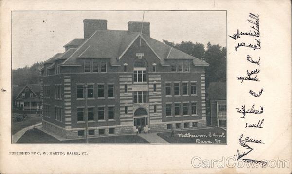 Mathewson School Barre Vermont