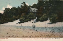 "Singing Sand" and Cottages Along the Lake Shore Drive Postcard