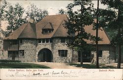Police Station; Belle Isle Park Postcard