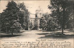 University Hall, U. of M. Postcard