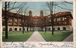 Court Yard, New Engineering Building, University of Michigan Ann Arbor, MI Postcard Postcard Postcard