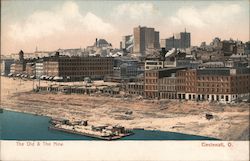 The Old and The New Postcard