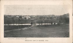 Bird's Eye View of Navarre, Ohio Postcard