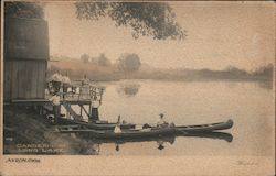 Canoeing at Long Lake Akron, OH Postcard Postcard Postcard