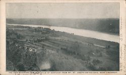 The Ohio River and the Blue Hills of Kentucky from Mt. St. Joseph-on-the-Ohio Postcard