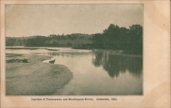 Junction of Tuscarawas and Muskingum Rivers Postcard