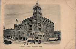 Masonic Temple Springfield, MA Postcard Postcard Postcard