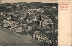 Northward from Arlington Center, Mass. Old Russell Store on Left Postcard