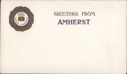 Greetings from Amherst College Massachusetts Postcard Postcard Postcard