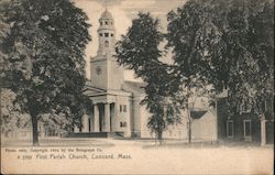First Parish Church Concord, MA Postcard Postcard Postcard