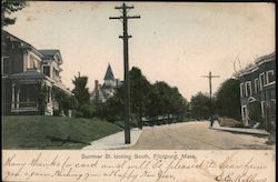 Summer St. Looking South Postcard