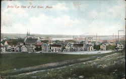 Birds Eye View of Fall River Massachusetts Postcard Postcard Postcard