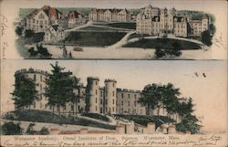 Worcester Academy, Oread Institute of Dom. Science Postcard