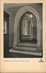Severance Hall Doorway, Wellesley College Massachusetts Postcard Postcard Postcard
