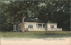 Phi Sugma House - Wellesley College Massachusetts Postcard Postcard Postcard