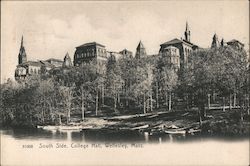 South Side - College Hall Wellesley, MA Postcard Postcard Postcard