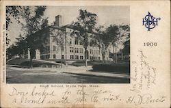 High School Hyde Park, MA Postcard Postcard Postcard