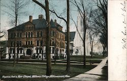 Hopkins Hall and New Chapel - Williams College Williamstown, MA Postcard Postcard Postcard