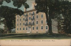 West College - Built 1790 - Williams College Postcard