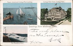 Greetings from Winthrop Mass. Postcard