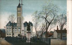 Monument Square and City Hall Postcard