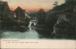 The Falls Newton Upper Falls, MA Postcard Postcard Postcard