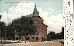 Masonic Building Newton, MA Postcard Postcard Postcard