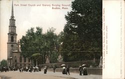 Park Street Church and Granary Burying Ground Boston, MA Postcard Postcard Postcard