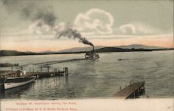 Steamer Mt. Washington leaving The Weirs Postcard