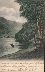 Echo Lake, White Mts Franconia Notch, NH Postcard Postcard Postcard